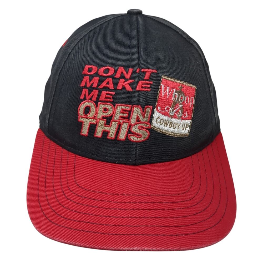 Don't Make Me Open This Whoop Ass Cowboy Up Slideback Baseball Cap Multi OS